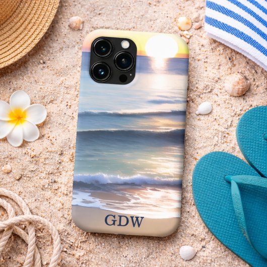 Etui iPhone 13 Pro Max Plage Soleil & Surf Monogramme