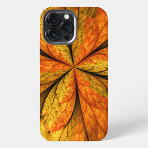 Etui iPhone 13 Pro Max Plante d'automne, feuille d'art fractal abstrait m