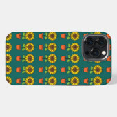 Etui iPhone 13 Pro Max Plante de tournesol Kawaii dans un pot (Verso Horizontal)