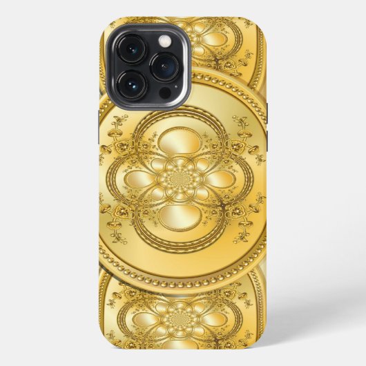 Etui iPhone 13 Pro Max Plaque d'or (Verso)