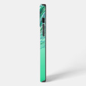 Etui iPhone 13 Pro Max Plumes Peacock à main (Côté gauche)