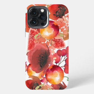 Etui iPhone 13 Pro Max Poppies colorées, fruits et baies
