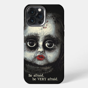 Etui iPhone 13 Pro Max Poupée gothique étrange avec Halloween sanglant