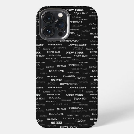 Etui iPhone 13 Pro Max Quartiers de New York City (Verso)