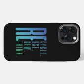 Etui iPhone 13 Pro Max Recycler Réutiliser Réutiliser Repenser (Verso Horizontal)