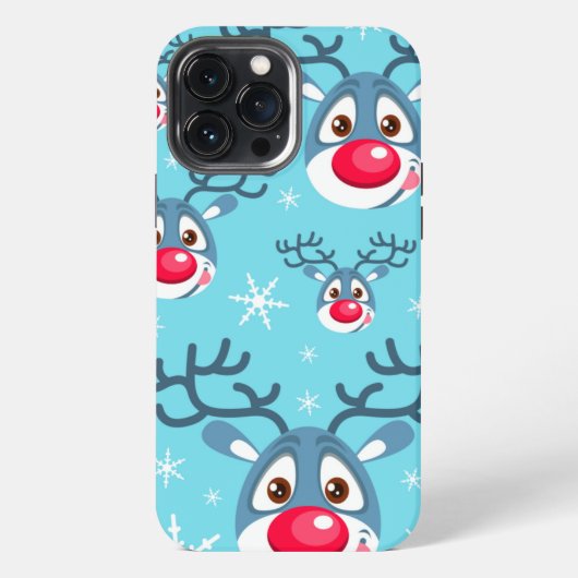 Etui iPhone 13 Pro Max Reinder Noël Flakes coque iphone Mate (Verso)
