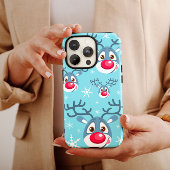 Etui iPhone 13 Pro Max Reinder Noël Flakes coque iphone Mate