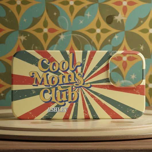 Etui iPhone 13 Pro Max Retro Cool Moms Club Sunburst Vintage Typography
