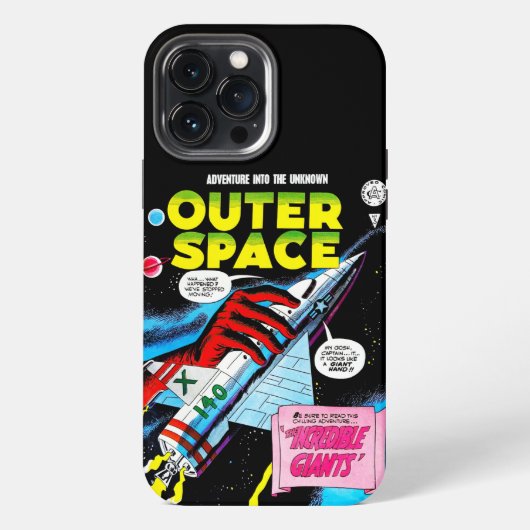 Etui iPhone 13 Pro Max Retro Sci-Fi Adventure Outer Space Comics Couvertu (Verso)