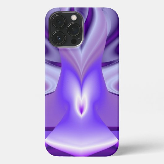 Etui iPhone 13 Pro Max Rêves arc-en-ciel à fleurs violettes (Verso)