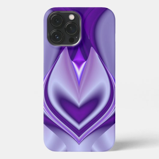 Etui iPhone 13 Pro Max Rêves arc-en-ciel à fleurs violettes (Verso)