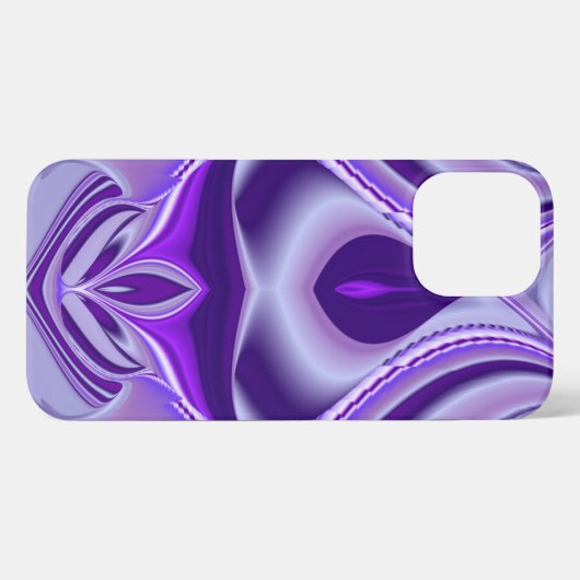 Etui iPhone 13 Pro Max Rêves arc-en-ciel à fleurs violettes (Verso Horizontal)