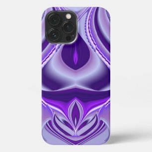 Etui iPhone 13 Pro Max Rêves arc-en-ciel à fleurs violettes
