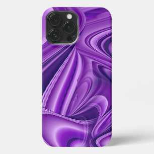Etui iPhone 13 Pro Max Rêves arc-en-ciel à fleurs violettes