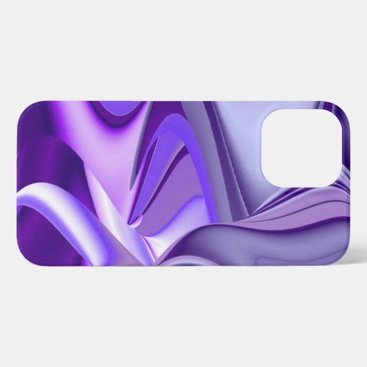 Etui iPhone 13 Pro Max Rêves arc-en-ciel à fleurs violettes (Verso Horizontal)