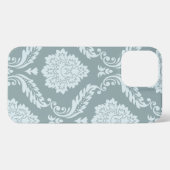 Etui iPhone 13 Pro Max Rococo Damask Art I Duck Egg Blue+Teal (Verso Horizontal)