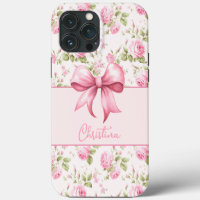 Rose de cottage rose avec coquette Bow