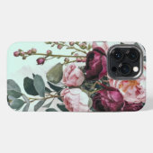 Etui iPhone 13 Pro Max Rose rose burgundy élégante moderne (Verso Horizontal)