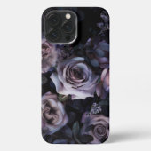 Etui iPhone 13 Pro Max Roses roses roses foncées et moody (Verso)