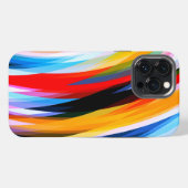 Etui iPhone 13 Pro Max Rouge bleu jaune noir (Verso Horizontal)