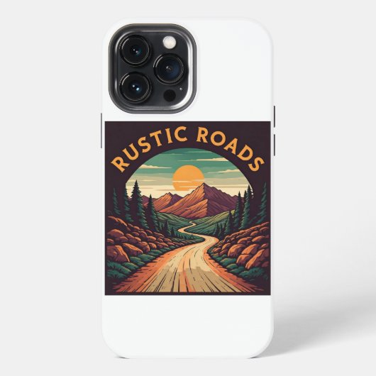 Etui iPhone 13 Pro Max Routes rustiques (Verso)