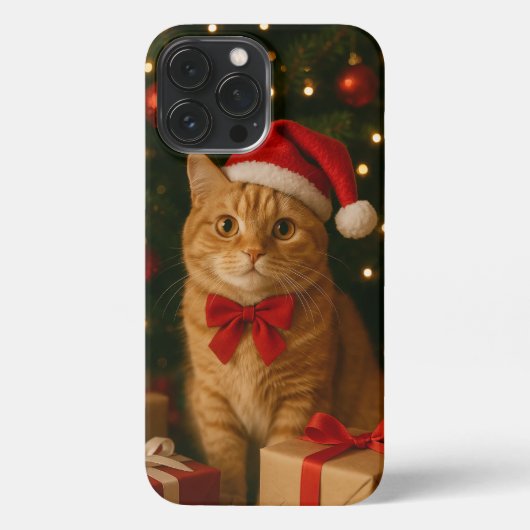 Etui iPhone 13 Pro Max Santa Ribbon Cat iPhone 13 Pro Max Case (Verso)