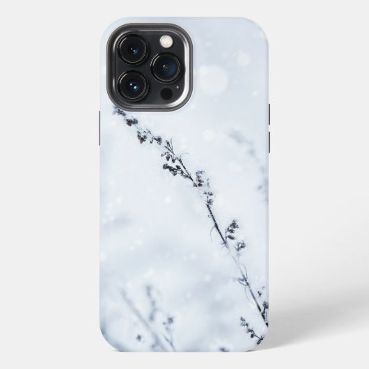 Etui iPhone 13 Pro Max Scène hivernale - Fleur gelée (Verso)