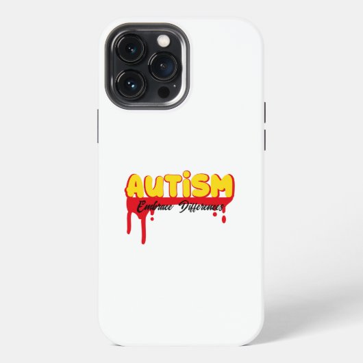 Etui iPhone 13 Pro Max Sensibilisation à l'autisme (Verso)