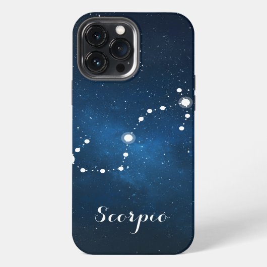 Etui iPhone 13 Pro Max Signe du zodiaque Scorpion Constellation (Verso)