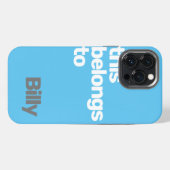 Etui iPhone 13 Pro Max simple minimal bleu moderne (Verso Horizontal)
