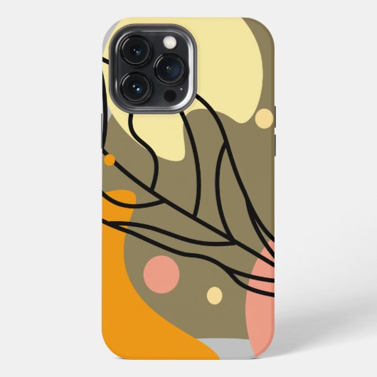 Etui iPhone 13 Pro Max Sites abstraits intéressants avec feuilles (Verso)