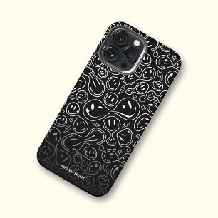 Etui iPhone 13 Pro Max Smile moderne Sourire Visage Motif Nom personnalis