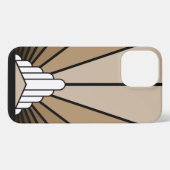 Etui iPhone 13 Pro Max Soleil Art déco bronzé (Verso Horizontal)