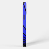 Etui iPhone 13 Pro Max Soleil Art déco en bleu (Côté droit)