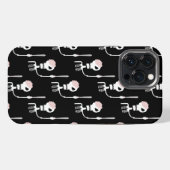 Etui iPhone 13 Pro Max Squelette d'Halloween avec épée (Verso Horizontal)
