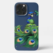 Etui iPhone 13 Pro Max Style bleu Peacock (Verso)