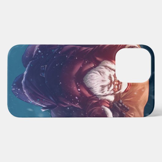Etui iPhone 13 Pro Max Super Père Noël (Verso Horizontal)