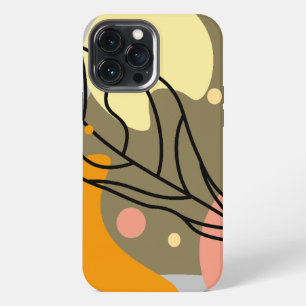 Etui iPhone 13 Pro Max Taches abstraites intéressantes avec des feuilles