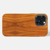 Etui iPhone 13 Pro Max Texture de bois de teck nautique chic (Verso Horizontal)