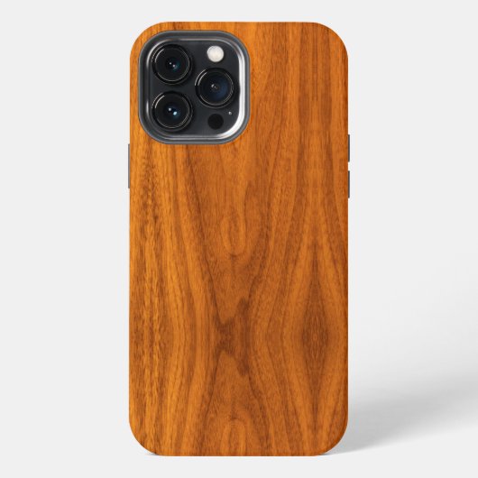 Etui iPhone 13 Pro Max Texture de bois de teck nautique chic (Verso)