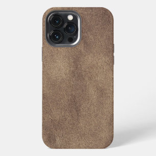 Etui iPhone 13 Pro Max Texture de cuir cognac vintage en détresse