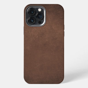 Etui iPhone 13 Pro Max Texture en cuir cognac vintage en détresse