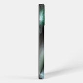 Etui iPhone 13 Pro Max Texture rocheuse grise cyan doux avec des détails (Côté droit)