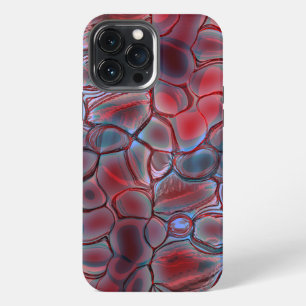 Etui iPhone 13 Pro Max Tissu de cellules rouges avec un flou lumineux dou