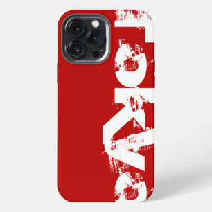 Etui iPhone 13 Pro Max Tokyo - Style Urbain Jeune Usé Rouge Et Blanc