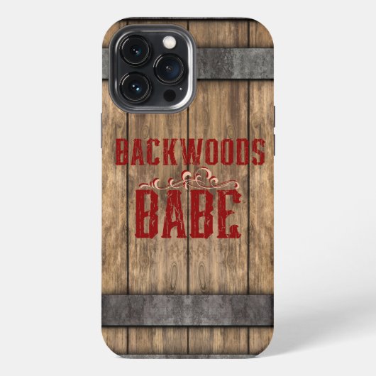 Etui iPhone 13 Pro Max Tonneau de Whisky Backwoods Babe (Verso)