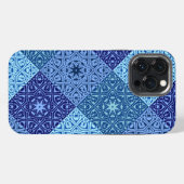 Etui iPhone 13 Pro Max Tons de motif bleu Coque-coque iphone Mate (Verso Horizontal)