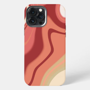 Etui iPhone 13 Pro Max Tourbillon Abstrait Assez Rouge Inspirivité Modern