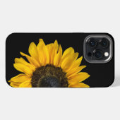 Etui iPhone 13 Pro Max Tournesol en noir (Verso Horizontal)