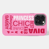 Etui iPhone 13 Pro Max "Tout Princesse..." (Verso Horizontal)